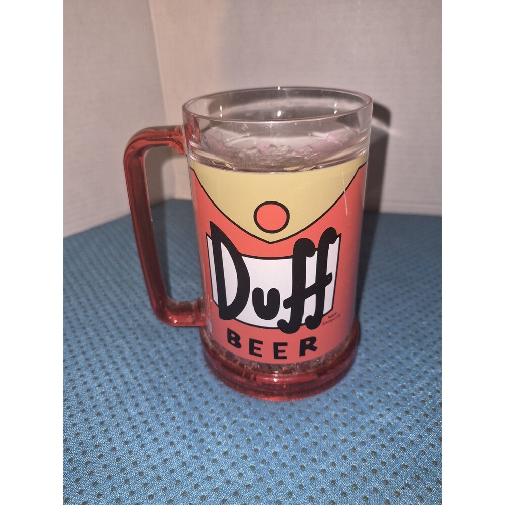Universal Studios The Simpsons Duff Beer Mug Bar Cup "Crushed Ice" 16oz Groening